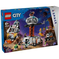 LEGO City Base Spaziale e Piattaforma di Lancio, Gioco per Bambini da 8 Anni in su con Gru Giocattolo a 360 Gradi, Astronave, Veicolo Rover, 6 Minifigure di Astronauti, Robot e 2 Alieni 60434