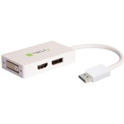 Techly 102055 Adattatore Displayport A Dvi/Hdmi/Dp 3-In-1 Bianco Techly 102055 Adattatore Displayport A Dvi/Hdmi/Dp 3-In-1 Bianco