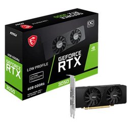 MSI GeForce RTX 3050 LP 6G OC (6GB GDDR6/PCI Express 4.0/1492MHz/14000MHz/Low Profile) MSI GeForce RTX 3050 LP 6G OC (6GB GDDR6/PCI Express 4.0/1492MHz/14000MHz/Low Profile)
