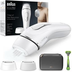 Braun - Silk-Expert Pro Epilatore Luce Pulsata Silk·Expert Pro 5, Epilazione A Casa Tua, Con Custodia, Rasoio Uomo Gillette, 2 Testine, PL5145