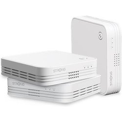 STRONG - 3x Atria WiFi Mesh Trio Pack 1200 - Amplificatore WiFi - Fino a 450 m² di copertura WiFi aggiuntiva - Per tutte le Modem/Router - Dual Band 2,4 GHz + 5 GHz - Ethernet Gigabit - Bianco STRONG - 3x Atria WiFi Mesh Trio Pack 1200 - Amplificatore WiFi - Fino a 450 m² di copertura WiFi aggiuntiva - Per tutte le Modem/Router - Dual Band 2,4 GHz + 5 GHz - Ethernet Gigabit - Bianco
