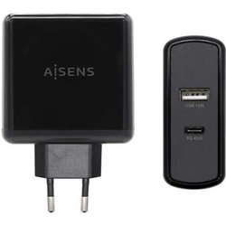 Aisens - Aisens Asch-2Pd45A-Bk Caricabatterie Per Dispositivi Mobili Gps, Comandi Di Gaming, Mp3, Mp4, Telefono Cellulare, Comput