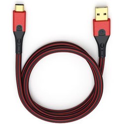 Oehlbach - Evolution C3 1M Usb A Usb C Nero, Rosso Cavo Usb