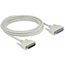 Delock - Delock - Serielles VerläNgerungskabel - Db-25 (M) Bis Db-25 (W) - 5,0M - Daumenschrauben - Beige (83214)