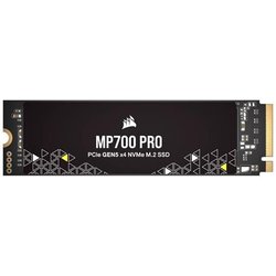 Corsair MP700 Pro 2TB M.2 Pcie Gen5 X4 Nvme 2.0 Ssd - M.2 2280 - Fino A 12.400Mb/Sec In Lettura Sequenziale - Nand Tlc Ad Alta Densità - Nero