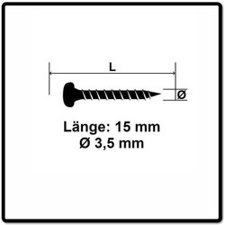 Fischer 200 Viti Per Truciolato Power-Fast Ii 3,5 X 15 Con Stella Interna Tx Completamente Filettate Galvanizzate Blu Passivate (Articolo N. 670098)