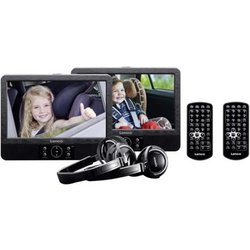 Lenco DVP-939 - Lettore Dvd Portatile Da 2 X 9 Pollici Con 2 Cuffie E 2 Supporti Per Poggiatesta - Batteria Ricaricabile Integrata - Ingresso Usb - Lettore Di Schede Sd - Nero Lenco DVP-939 - Lettore Dvd Portatile Da 2 X 9 Pollici Con 2 Cuffie E 2 Supporti Per Poggiatesta - Batteria Ricaricabile Integrata - Ingresso Usb - Lettore Di Schede Sd - Nero