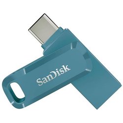 Sandisk Ultra Dual Drive Go 256GB Unità Flash (Pendrive Usb Type-C, Per Android Smartphone, Tablet, Mac E Computer, Fino A 400 Mb/S, Con Connettori Usb Reversibili Di Tipo C E Tipo A) Navagio Bay