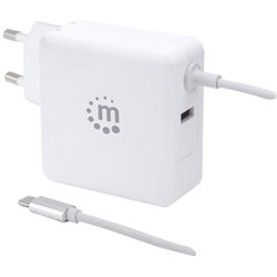 Manhattan - Alimentatore 60W Usb Con Cavo Usb-C Bianco