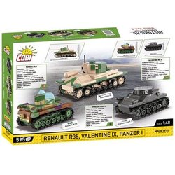 Cobi 2740 Executive Museum Set-Pazer I, Valentine Ix, Renault R35 Cobi 2740 Executive Museum Set-Pazer I, Valentine Ix, Renault R35