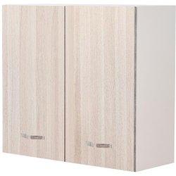 Bakaji - Pensile Da Cucina Armadio Sospeso Da Parete Doppia Anta In Legno Colore Olmo