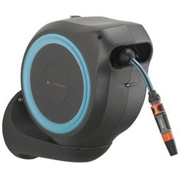 Gardena Avvolgitubo Da Parete Rollup S: Incluso Tubo Da Giardino 15 M Con Lancia E Raccordi, Avvolgimento Automatico, Ruotabile Di 180 Gradi, Per Giardini Piccoli E Terrazzi, Azzurro (18600-20) Gardena Avvolgitubo Da Parete Rollup S: Incluso Tubo Da Giardino 15 M Con Lancia E Raccordi, Avvolgimento Automatico, Ruotabile Di 180 Gradi, Per Giardini Piccoli E Terrazzi, Azzurro (18600-20)