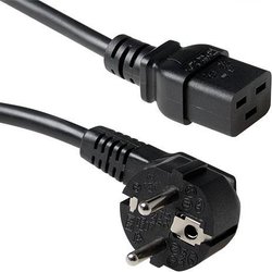 Cavo Di Alimentazione Act Da C19 A CEE7/7 (Angolato), 1,8 M, Iec 60320, Cavo Di Alimentazione Per Ups E Server, Nero - AK5185