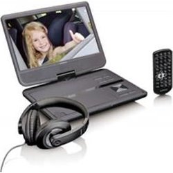 Lenco DVP-1010BK - Lettore Dvd Portatile Da 10 Pollici Con Cuffie E Supporto Per Poggiatesta - Batteria Integrata - Ingresso Usb - Lettore Di Schede Sd - Nero Lenco DVP-1010BK - Lettore Dvd Portatile Da 10 Pollici Con Cuffie E Supporto Per Poggiatesta - Batteria Integrata - Ingresso Usb - Lettore Di Schede Sd - Nero