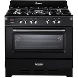 De Longhi MEM 965 NN ED Linea MasterCook Cucina a Gas Libera Installazione Forno Elettrico 5 Fuochi Griglie in Ghisa Classe energetica A Bruciatore Tripla Corona Programmatore Elettronico 8 Funzioni 90 cm Nero Brillante