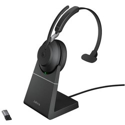 Jabra Evolve2 65 Wireless Pc Headset With Charging Stand, Ottimizzato Per Microsoft Teams, Dongle Usb-A+Supporto, Nero, Mono Jabra Evolve2 65 Wireless Pc Headset With Charging Stand, Ottimizzato Per Microsoft Teams, Dongle Usb-A+Supporto, Nero, Mono