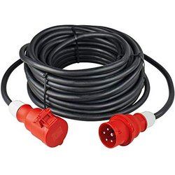 As - Schwabe Estensione Pesante - Spina Cee E Presa Cee (400 V / 16 A / 11 Kw) - 25 M Estensione Cee A 5 Poli Con Cavo In Gomma H07RN-F 5G2,5 - IP44 - Made In Germany - Nero I 61015 As - Schwabe Estensione Pesante - Spina Cee E Presa Cee (400 V / 16 A / 11 Kw) - 25 M Estensione Cee A 5 Poli Con Cavo In Gomma H07RN-F 5G2,5 - IP44 - Made In Germany - Nero I 61015