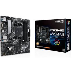 Asus Prime A520M-A Ii/Csm Scheda Madre Amd Micro Atx, DDR4 Socket AM4, 4 Sata 6Gb/S, Slot M.2, Ethernet Realtek, Displayport, Hdmi, Usb 3.2 Gen 2 E Type-C