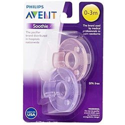 Philips Avent, Soothie - Ciuccio Colore Rosa / Viola, Per Bambini Da 0 A 3 Mesi In Confezione Da 2 Philips Avent, Soothie - Ciuccio Colore Rosa / Viola, Per Bambini Da 0 A 3 Mesi In Confezione Da 2