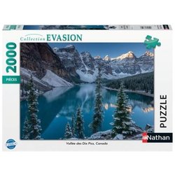 Nathan- Puzzle 2000 PièCes-ValléE Des Dix Pics, Canada Adulti, 4005556873128 Nathan- Puzzle 2000 PièCes-ValléE Des Dix Pics, Canada Adulti, 4005556873128
