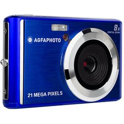 AGFA Photo Realishot DC5200 - Fotocamera Compatta, 21MP, Schermo LCD 2,4", Zoom Digitale 8X, Video HD 720p, Batteria al Litio, Schede SD, modalitĂ Scena - Blu