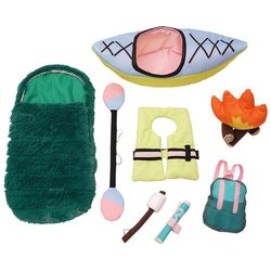 Manhattan Toy Collection Happy Camper-Set Da Gioco Per Bambole Stella Da Campeggio Da 30,48 Cm E 38,1 Cm, Multicolore, 161020