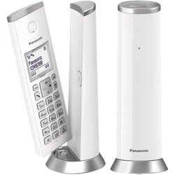 KX-TGK212JTW - Telefono Cordless Con 2 Telefoni Mobili, Bianco KX-TGK212JTW - Telefono Cordless Con 2 Telefoni Mobili, Bianco