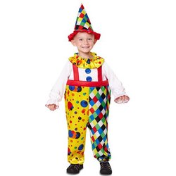 VIVING COSTUMES / JUINSA - Travestimento Piccolo Clown Burlone Per Bambino - Taglia: 5 A 6 Anni