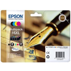 Epson Cartuccia C13t16364010 Workforce serie 16xl Multipack (bk-y-c-m) Epson Cartuccia C13t16364010 Workforce serie 16xl Multipack (bk-y-c-m)