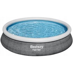 Bestway 57313-4 Set Piscina Gonfiabile Fast Set Rotonda Da 457X84 Cm