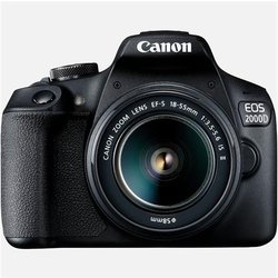 Canon EOS 2000D BK 18-55 IS II EU26 Kit fotocamere SLR 24,1 MP CMOS 6000 x 4000 Pixel Nero