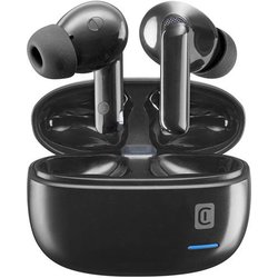 Cellular Line ECLIPSE Auricolari In-Ear Wireless con Custodia di Ricarica Bluetooth con Tecnologia ANC ed ENC Playtime Totale 18 Ore Nero