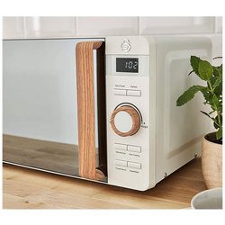 Swan Nordic Microonde Digitale Da 20 L, 6 Livelli Di Funzionamento, 800 W Di Potenza, Timer 30 Min, Facile Pulizia, Modalità Scongelamento, Design Moderno, Maniglia Effetto Legno, Bianco Opaco Swan Nordic Microonde Digitale Da 20 L, 6 Livelli Di Funzionamento, 800 W Di Potenza, Timer 30 Min, Facile Pulizia, Modalità Scongelamento, Design Moderno, Maniglia Effetto Legno, Bianco Opaco