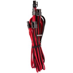 Corsair Cavi Protetti Singolarmente Con Guaina Pcie (Connettore Doppio) Type 4 Gen 4 Premium - Rosso/Nero Corsair Cavi Protetti Singolarmente Con Guaina Pcie (Connettore Doppio) Type 4 Gen 4 Premium - Rosso/Nero