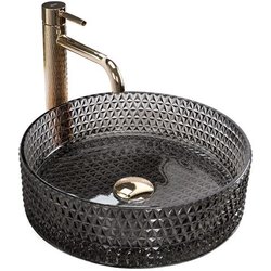 Rea - Lavabo Da Appoggio Rea Cristal Black