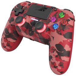 Dragonshock - Mizar Bt - Controllore Wireless Rosso Mimetico Per Ps4, Pc E Cellulari