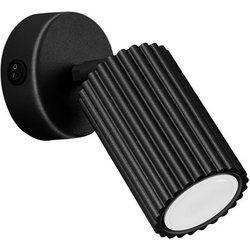 Sollux Lighting Faretto Da Parete In Carbonio, Nero, Proiezione 16 Cm, Interruttore, Alluminio Sollux Lighting Faretto Da Parete In Carbonio, Nero, Proiezione 16 Cm, Interruttore, Alluminio