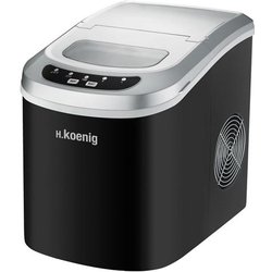 H.Koenig Macchina del ghiaccio KB12, 12 kg in 24 ore, 2 formati di cubetti, automatico, compatto, silenzioso, serbatoio 2,2 L, cubetti pronti in 6 min, paletta per ghiaccio, nero, 100W H.Koenig Macchina del ghiaccio KB12, 12 kg in 24 ore, 2 formati di cubetti, automatico, compatto, silenzioso, serbatoio 2,2 L, cubetti pronti in 6 min, paletta per ghiaccio, nero, 100W