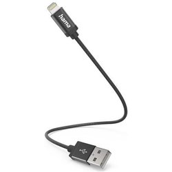 Hama - Hama 00201578 Cavo Lightning 0,2 M Nero (Hama Charging/Data Usb-A To Lightning Cable, 480Mbps, Nylon, 0.2 Metre, Black)