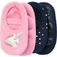 2 Paar Mädchen Stoppersocken mit Gummizug