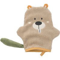 Waschhandschuh mit Biber-Design
