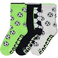3 Paar Jungen Socken mit Fußball-Motiven