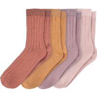 4 Paar Mädchen Socken mit Rippstruktur