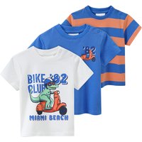 3 Baby T-Shirts in verschiedenen Dessins
