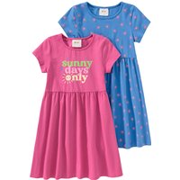 2 Mädchen Kleider mit Sommer-Prints
