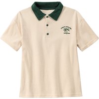 Jungen Frottee-Poloshirt mit Stickerei