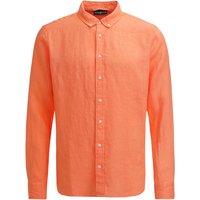 Herren Leinen-Hemd mit Button-Down-Kragen