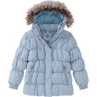 Mädchen Steppjacke mit abnehmbarem Fellimitat