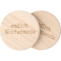 2 Untersetzer aus Holz
