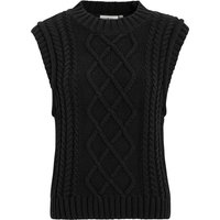 Damen Strickpullunder mit Zopfmuster